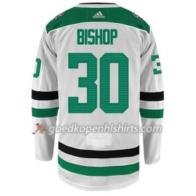 Dallas Stars BEN BISHOP 30 Adidas Wit Authentic Shirt - Mannen